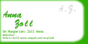 anna zoll business card